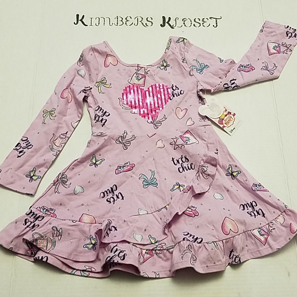 Necklace & Dress 2 Piece Set! NWT Disney Jumping Bean Fancy Nancy 3T Dress